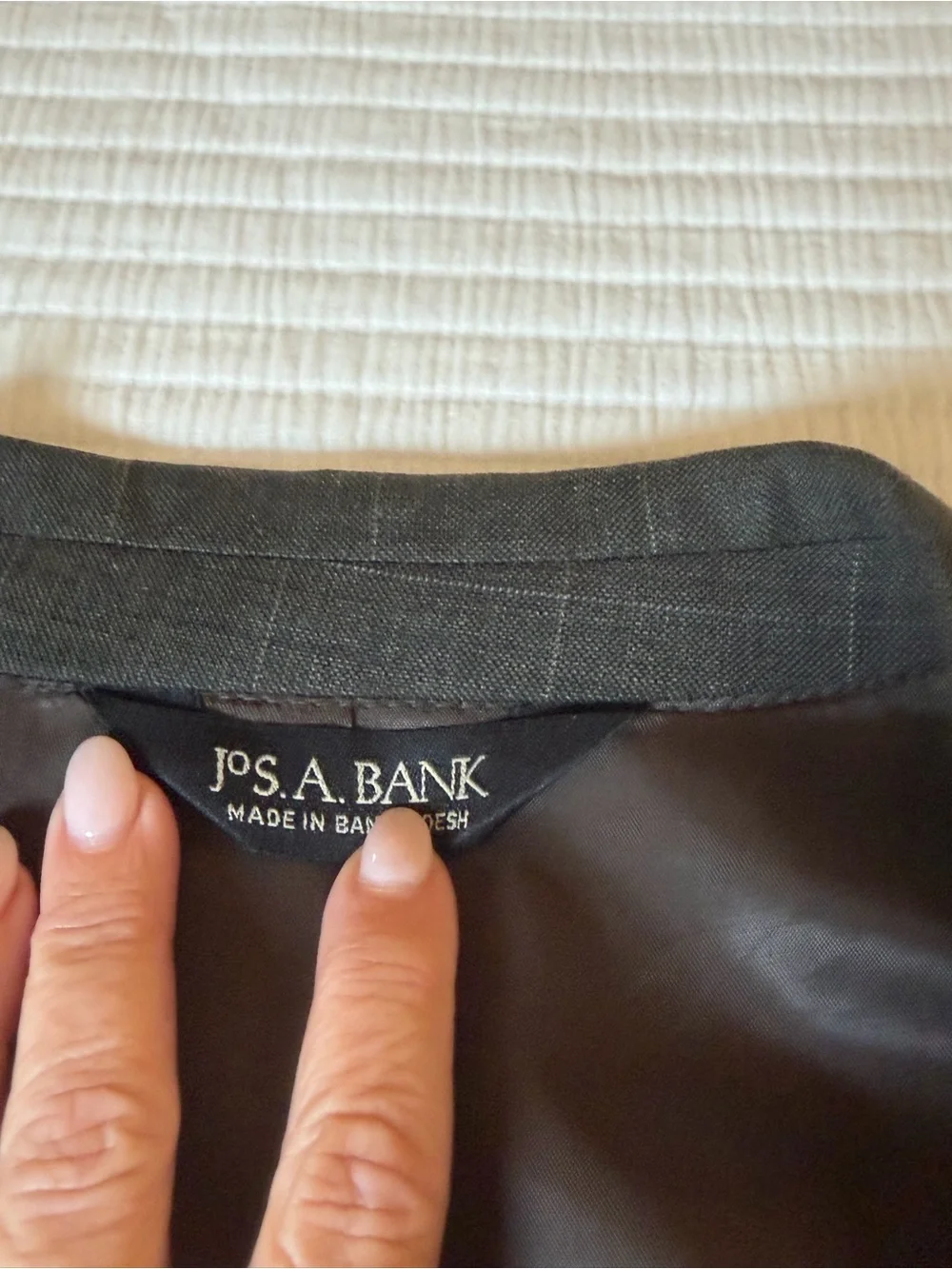 JOSA BANK Grey WindowPane NWT suit